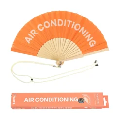 Abanico "Air conditioning" naranja