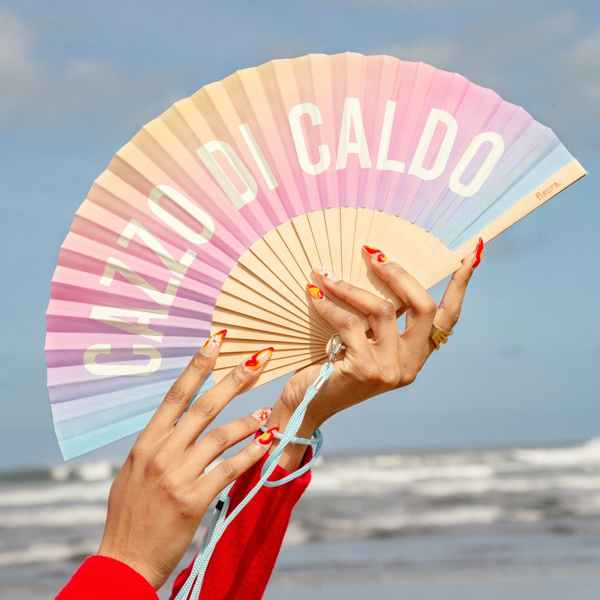 Abanico "Cazzo di caldo" degradado (brilla en la oscuridad)