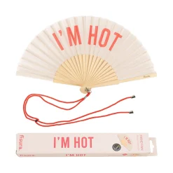 Abanico "I'm hot" beige