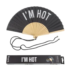 Abanico "I'm hot" negro