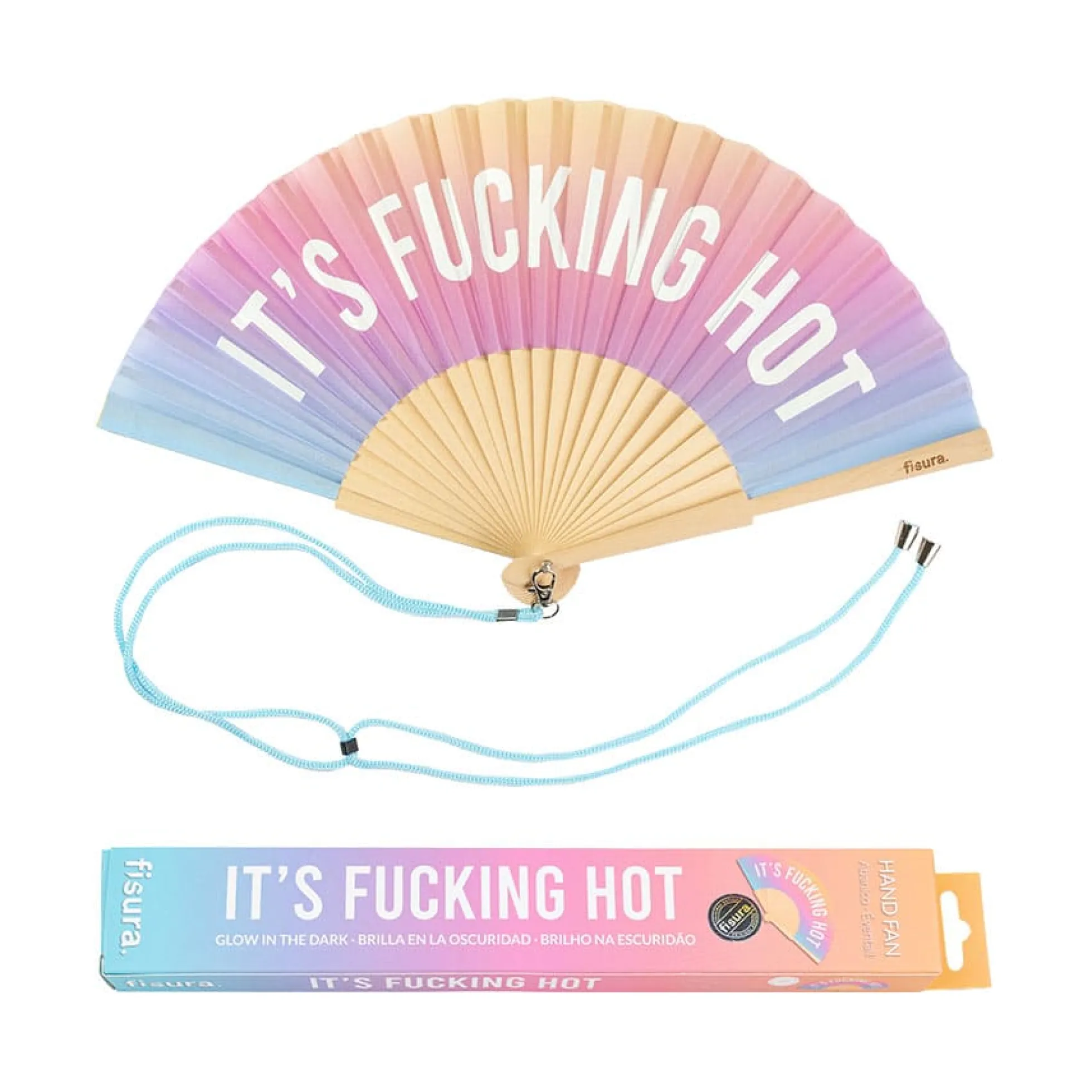 Abanico "It's fucking hot" degradado (brilla en la oscuridad)