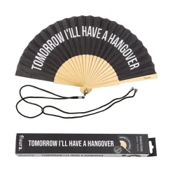 Abanico "I will have a hangover" negro