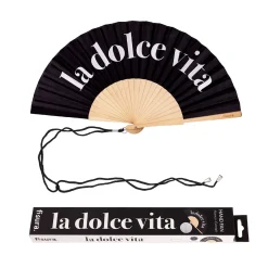Abanico “La dolce vita” negro