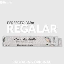 Abanico “Non sudo, brillo” purpurina