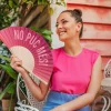 Abanico “no puc més!” degradado rosa