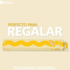 Abanico “Ondas” amarillo