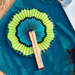 Abanico pai pai “Ondas verdes”