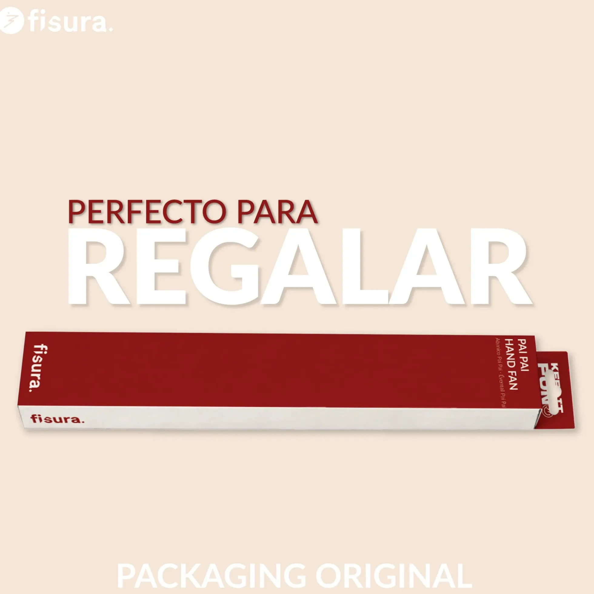 Abanico pai pai “Rayas rojas”