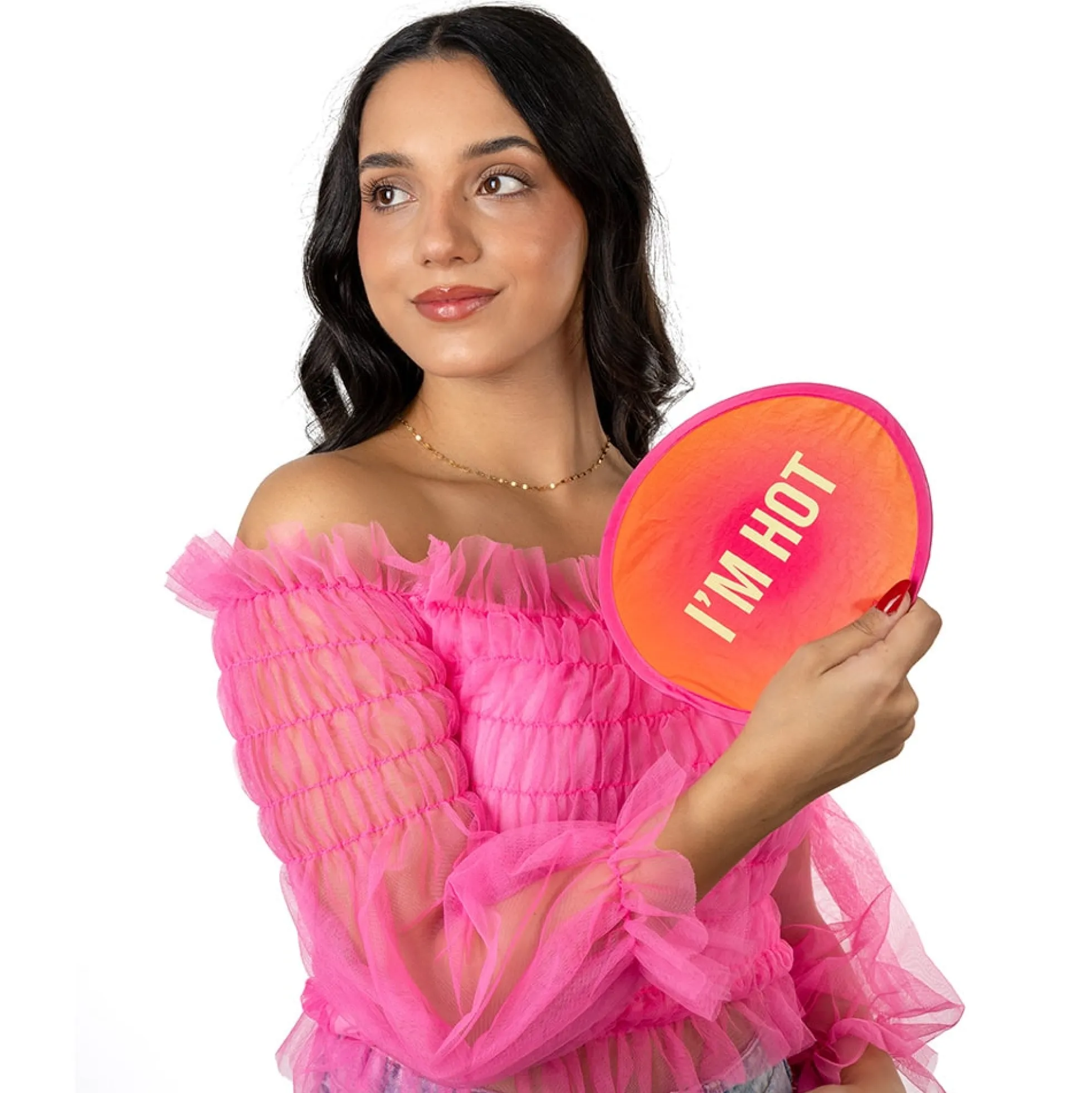 Abanico plegable “I’m hot” 5 unidades