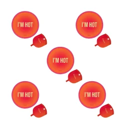 Abanico plegable “I’m hot” 5 unidades