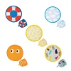 Abanico plegable pack mixto 5 unidades estampados infantiles