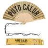 Abanico "Puto calor" purpurina