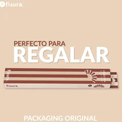Abanico “Rayas” marrón y beige