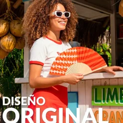 Abanico “Simétrico” rojo