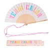 Abanico “Team calor” beige