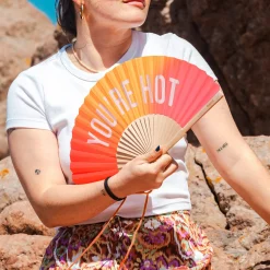 Abanico “You’re hot” degradado rosa