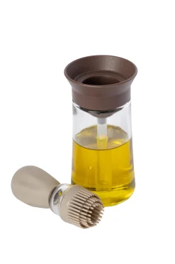 Aceitera de cristal marrón
