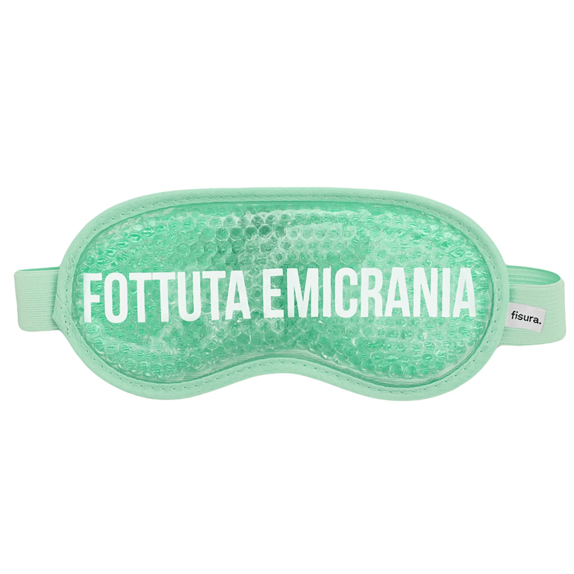 Antifaz de gel “Fottuta Emicrania” verde menta