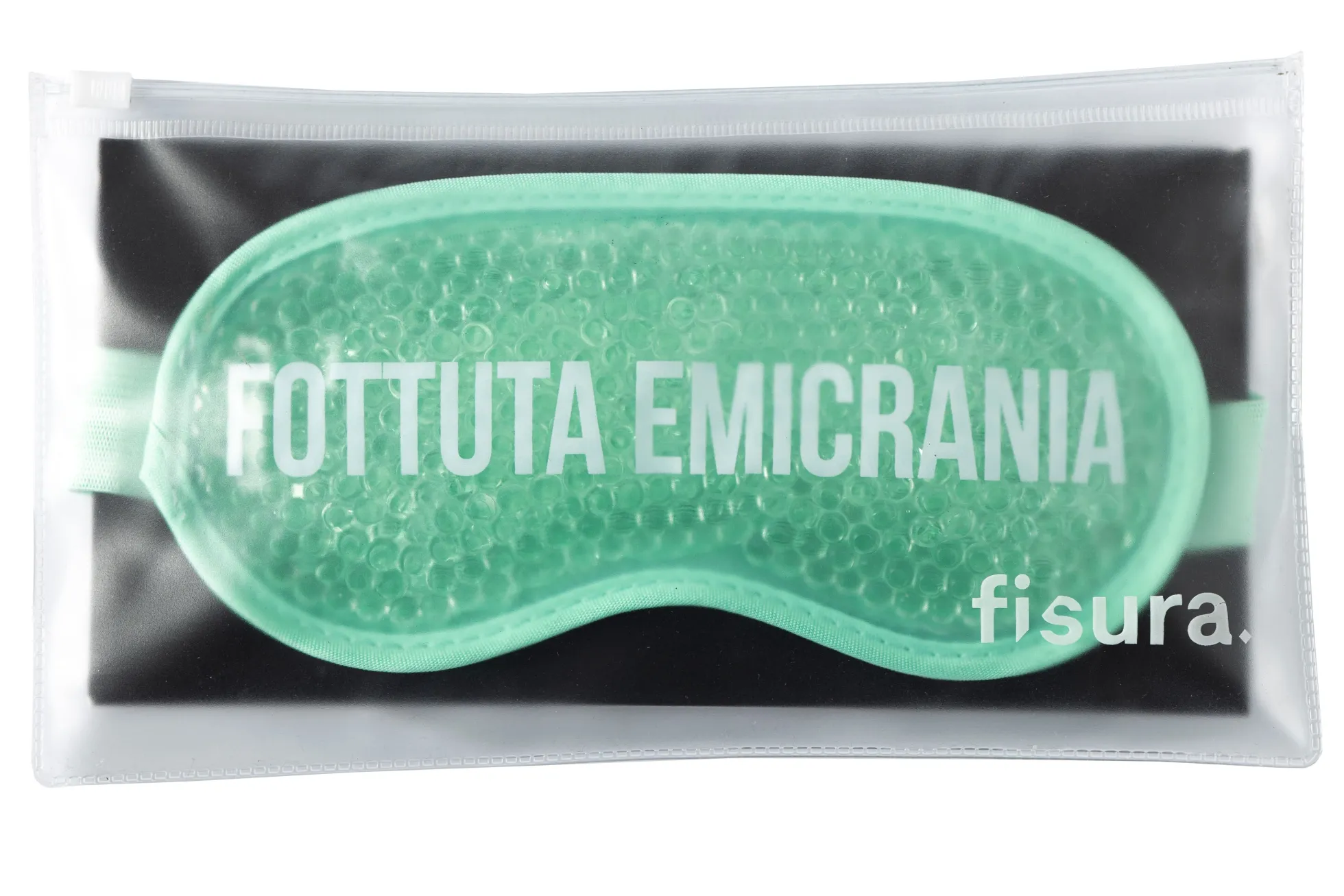 Antifaz de gel “Fottuta Emicrania” verde menta