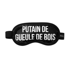 Antifaz de gel “Putain de geule de bois” negro