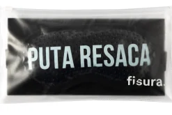 Antifaz de gel “Puta resaca” negro