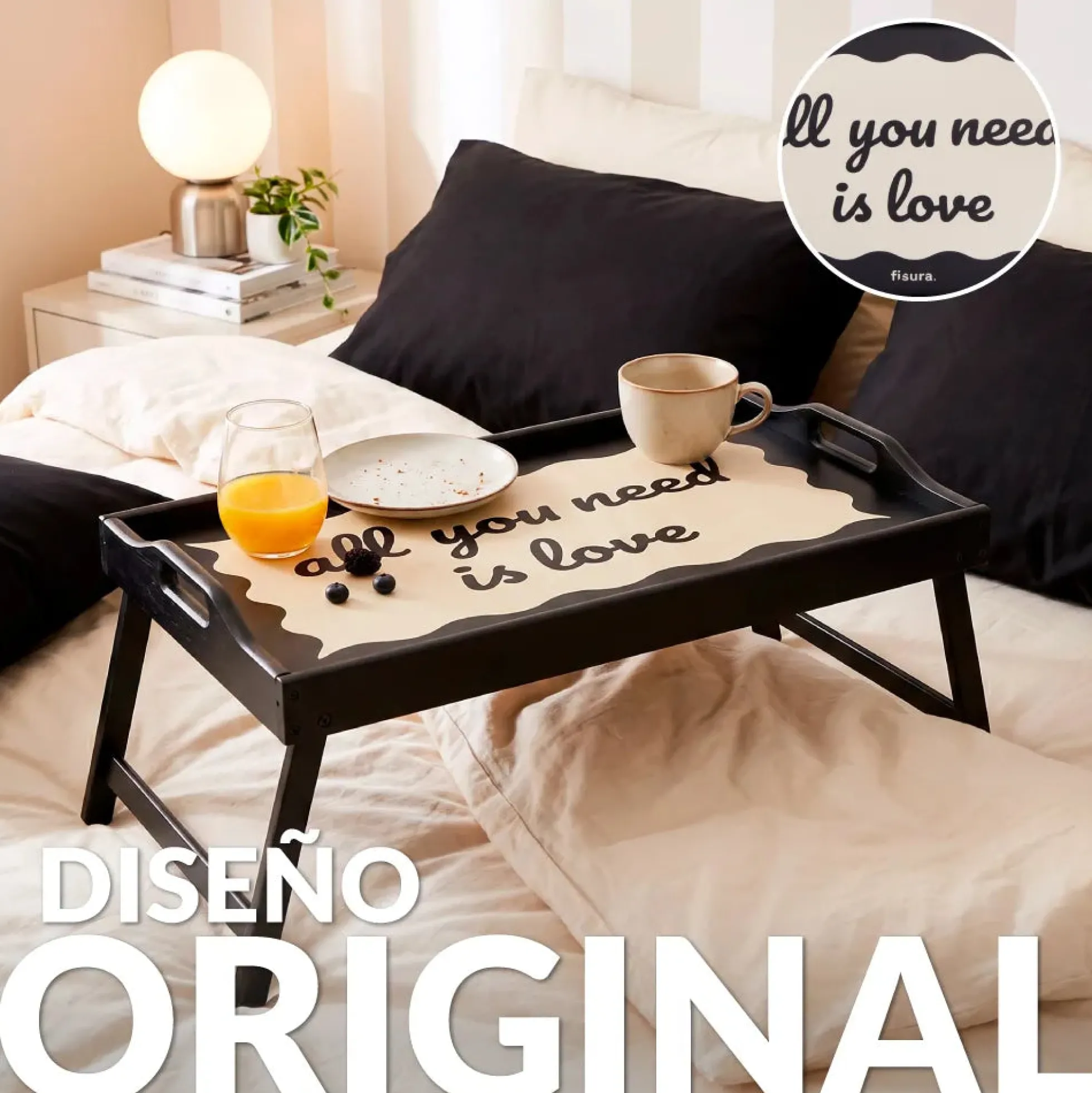 Bandeja plegable “All you need is love”