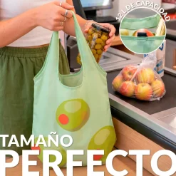 Bolsa compra plegable aceitunas