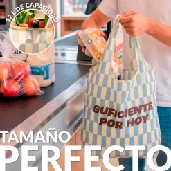 Bolsa compra plegable "Suficiente por hoy"