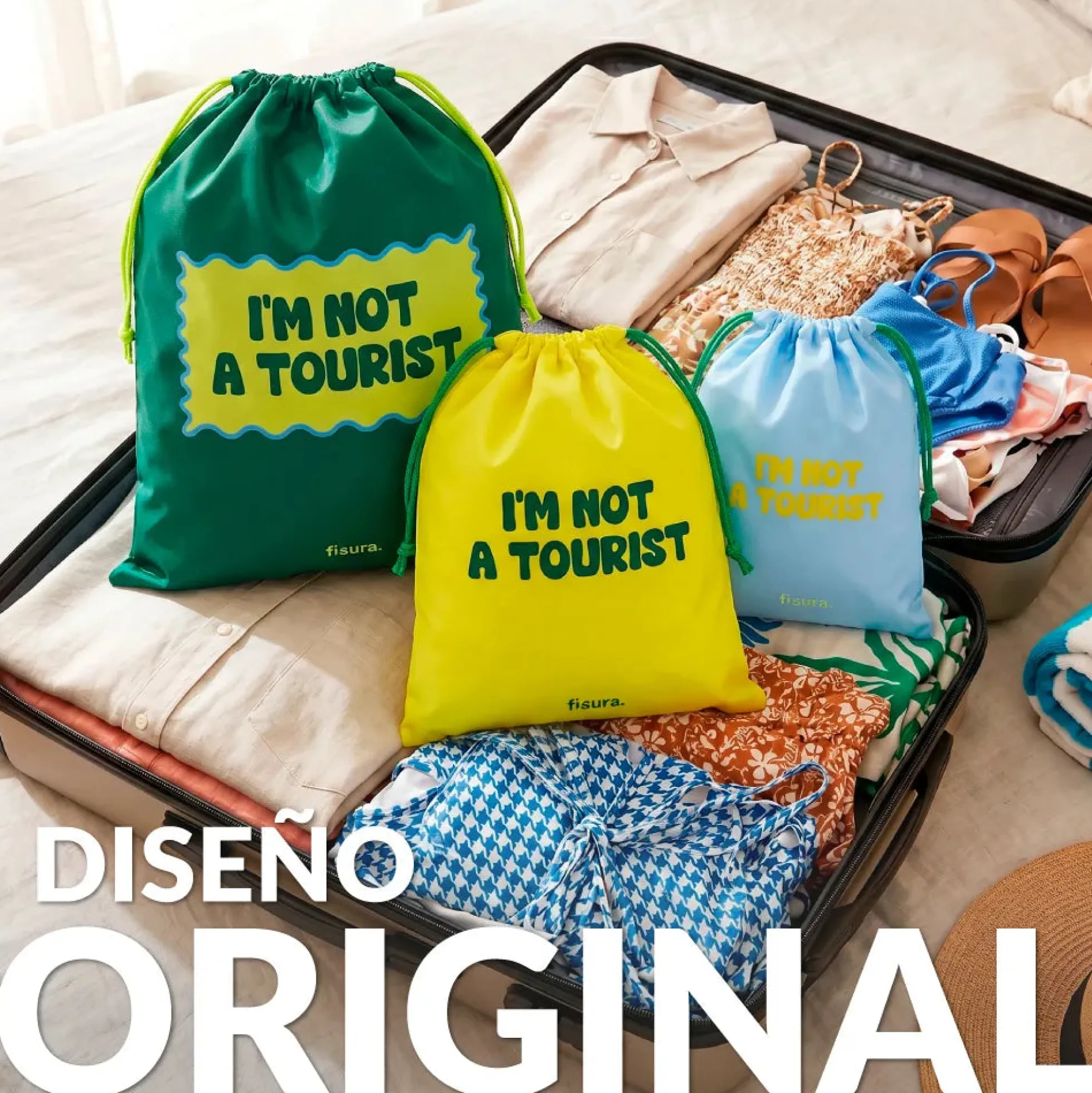 Bolsas de viaje “I’m not a tourist”