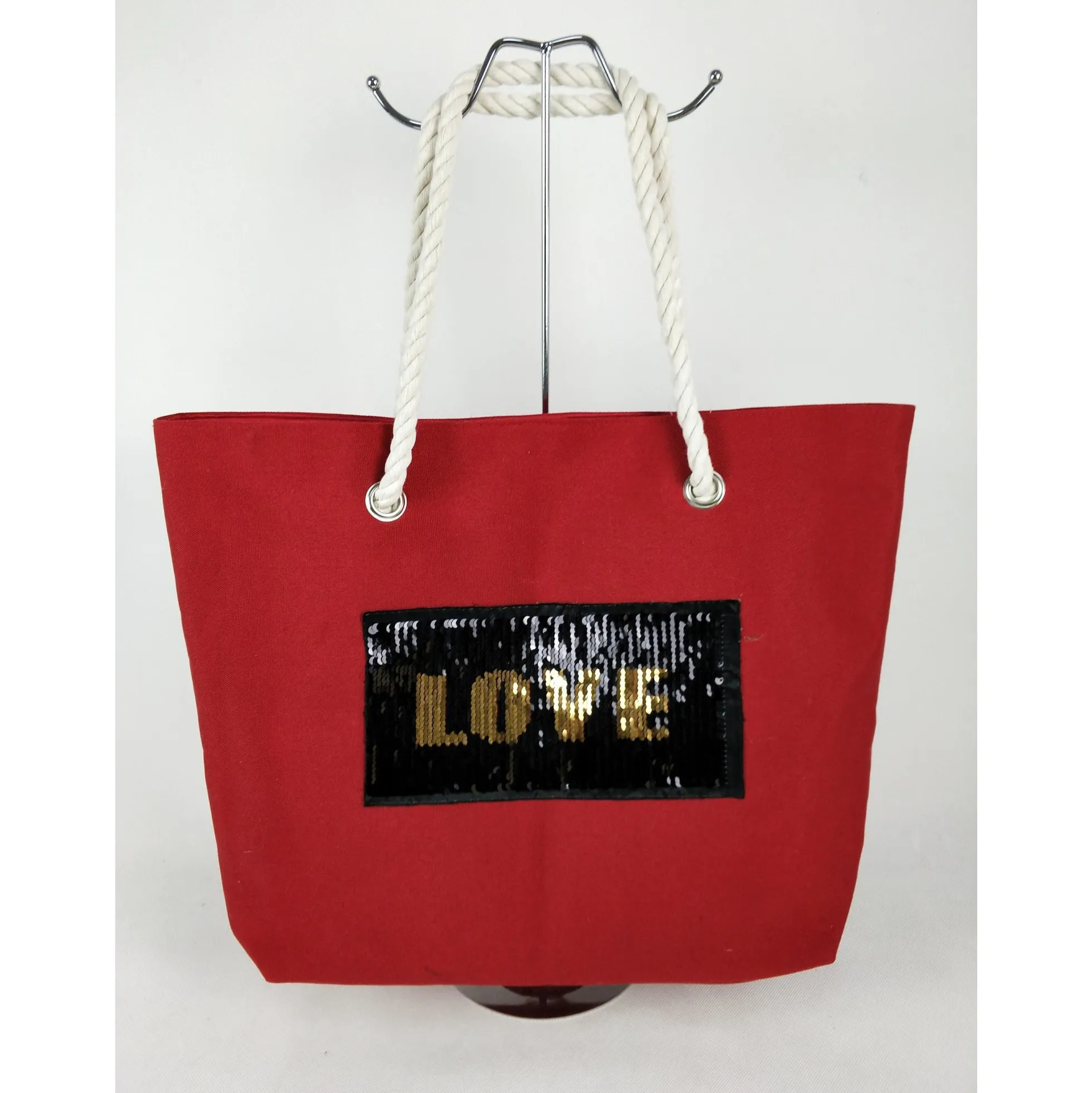 Bolso de playa "Love" Rojo