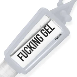 Botella colgador "Fucking gel" Blanco