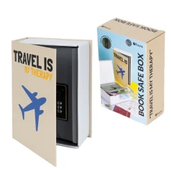 Caja fuerte libro “Travel is my therapy”