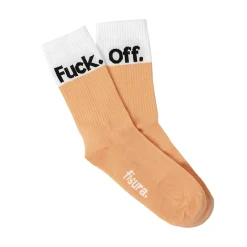 Calcetines Unisex "Fuck off" melocotón