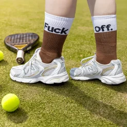 Calcetines Unisex "Fuck off" mocha mousse