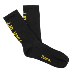 Calcetines Unisex “Fuck off" negro y amarillo