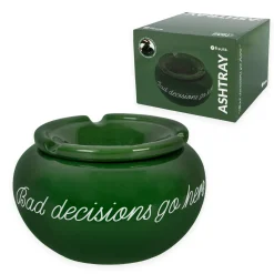 Cenicero con tapa “Bad decisions go here"