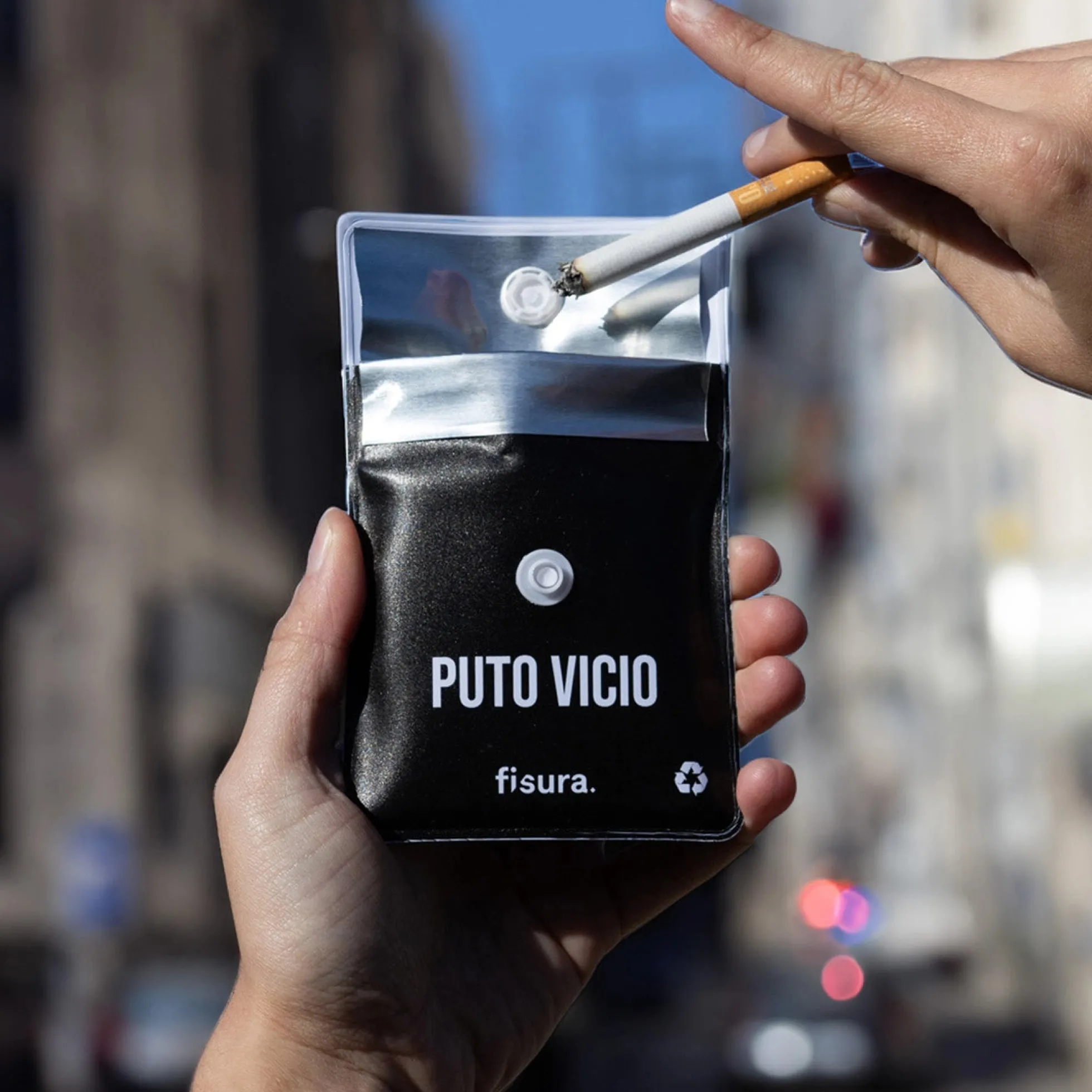 Cenicero portátil “Puto vicio” 5 unidades