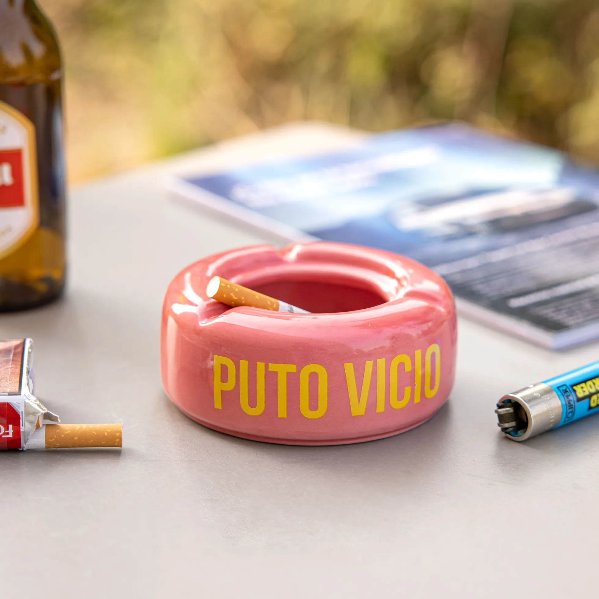 Cenicero “Puto Vicio” rosa