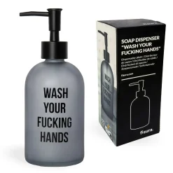 Dispensador de jabón “wash your fucking hands”