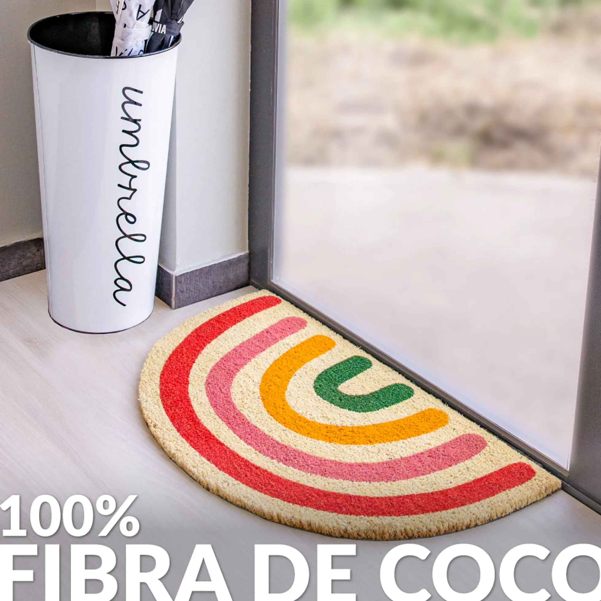 Felpudo "Arcoíris boho"
