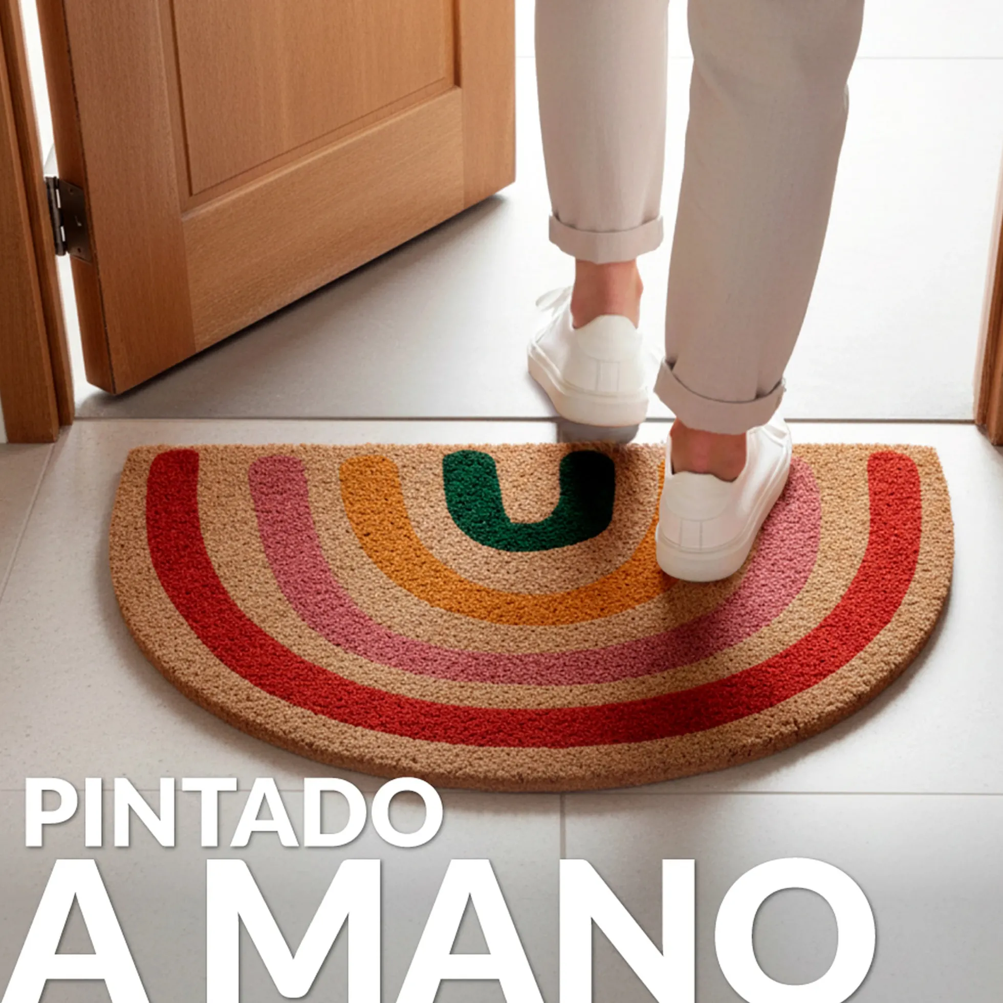 Felpudo "Arcoíris boho"
