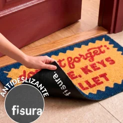 Felpudo "Don’t forget phone, keys & wallet"