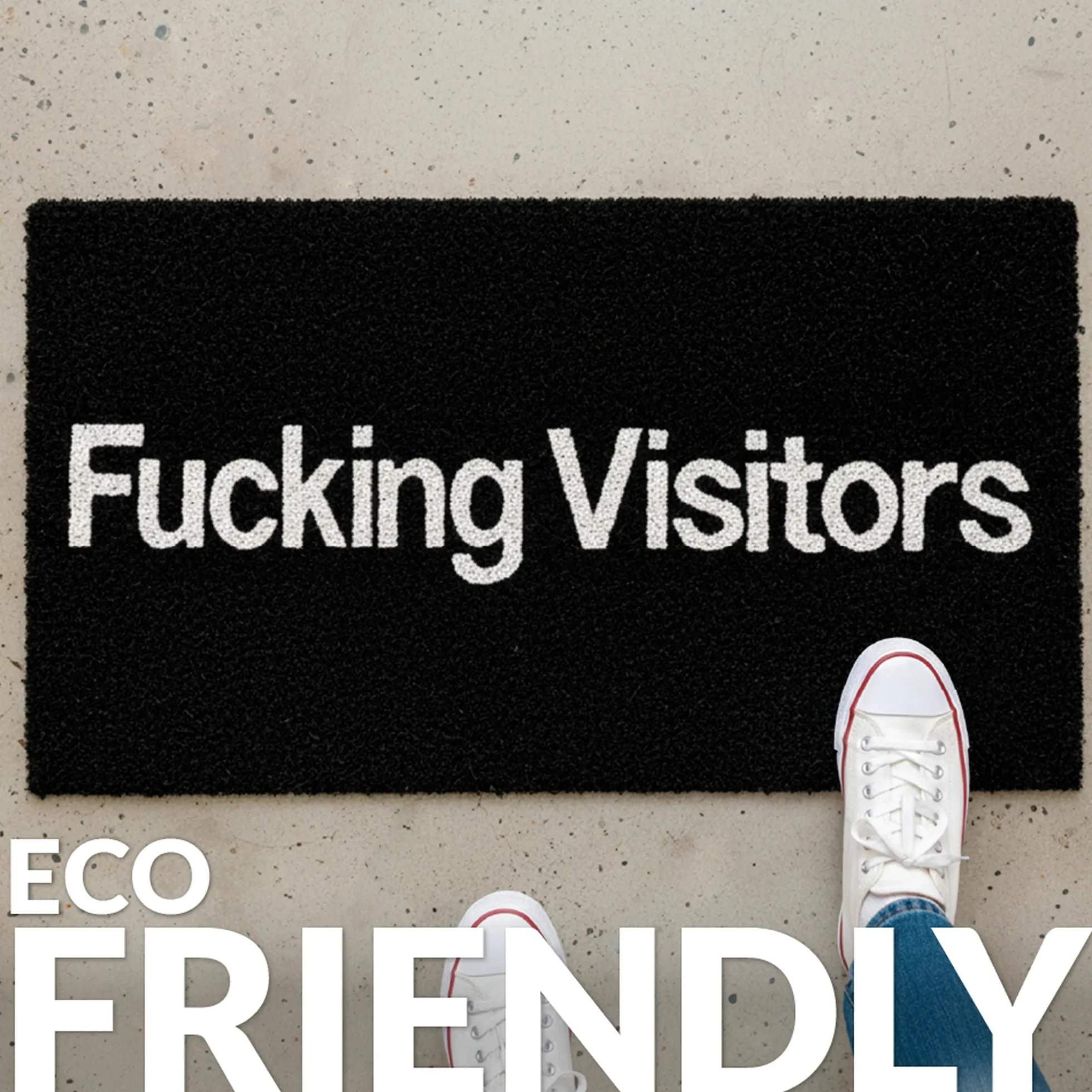 Felpudo "Fucking visitors”