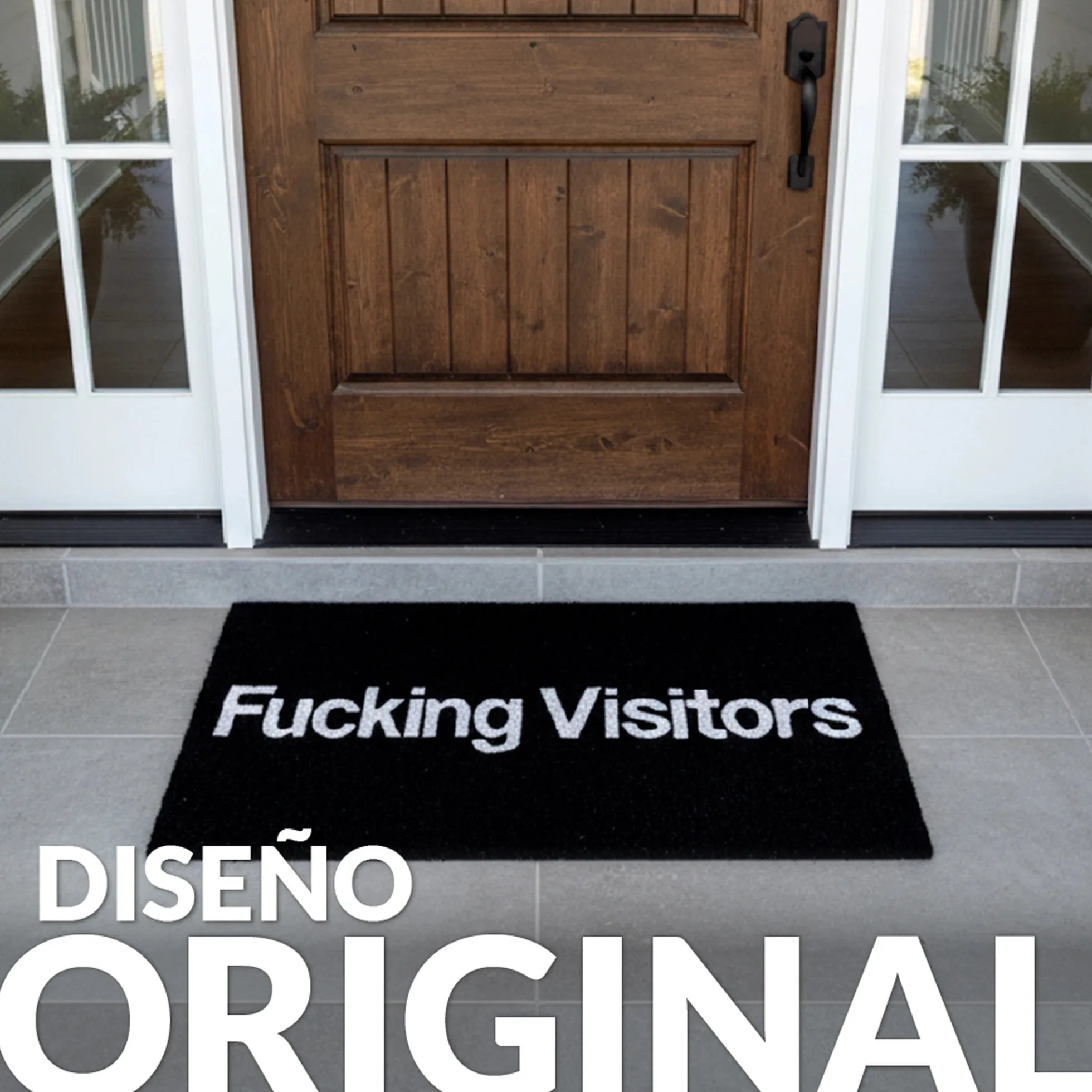Felpudo "Fucking visitors”