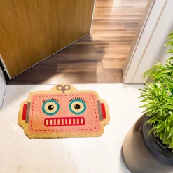 Felpudo "Robot" rosa