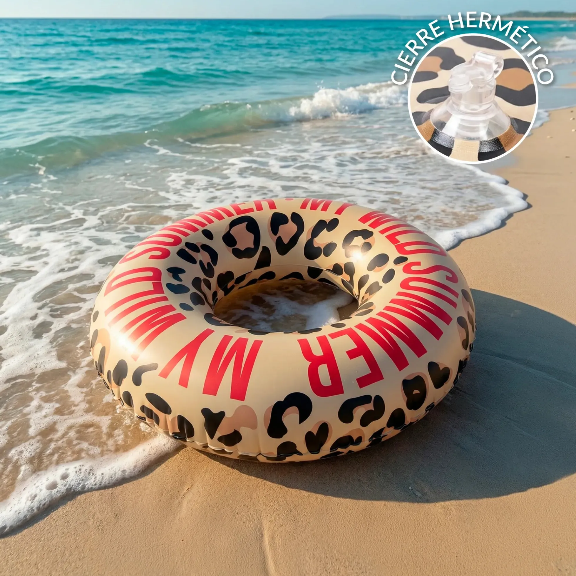 Flotador leopardo "My wild summer"