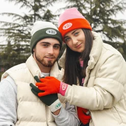 Gorro "I'm cold" gris y verde