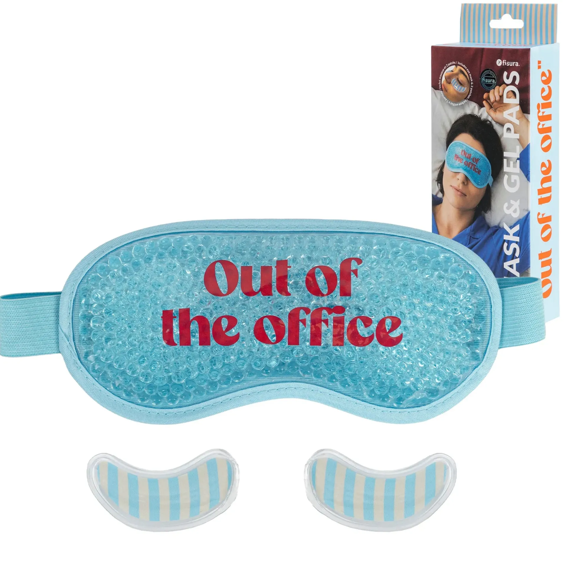 Kit antifaz y parches ojos "out of the office"