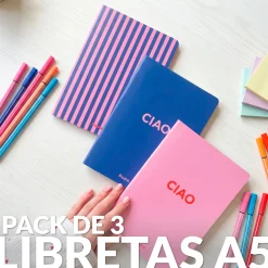 Libreta A5 “Ciao” pack de 3