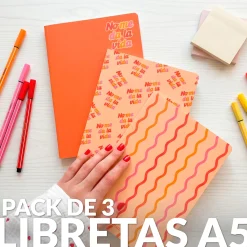Libreta A5 “No me da la vida” pack de 3